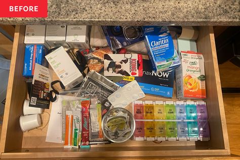 I Sent a Pro Organizer a Photo of My Kitchen Junk Drawer, and She Helped Me Transform It Kitchen Junk Drawer, Pro Organizer, Drink Storage, Nespresso Pods, Pill Container, Project Organization, Junk Drawer, Dream Spaces, Organization Help