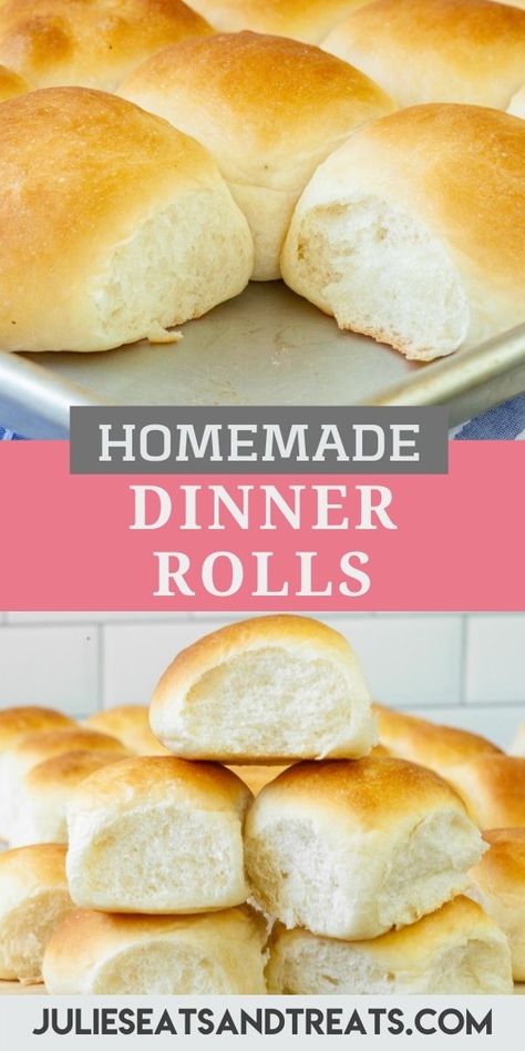 With only six ingredients anyone can make these easy homemade Dinner Rolls! This recipe make soft, light, buttery rolls that are perfect for a holiday dinner or anytime you want them. #dinner #rolls Best Dinner Roll Recipe, Best Dinner Rolls, Easy Dinner Rolls, Rhodes Dinner Rolls, No Yeast Dinner Rolls, Buttery Rolls, Easy Pot Roast, Fluffy Dinner Rolls, Honey Baked Ham