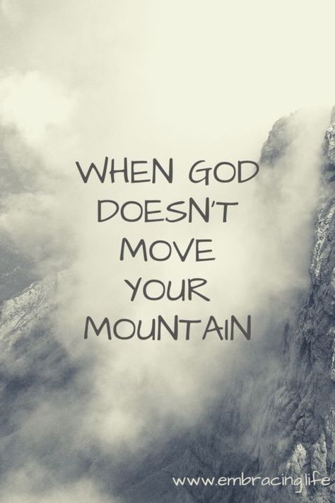 Have you been praying for a mountain in your life to be moved and it hasn't? Here's some truth and encouragement for you when you're feeling discouraged in your prayer life. Aching Heart, Praying Scripture, Bible Heroes, Biblical Encouragement, Faith Encouragement, Feeling Discouraged, Overcome The World, Prayer Life, Spiritual Disciplines