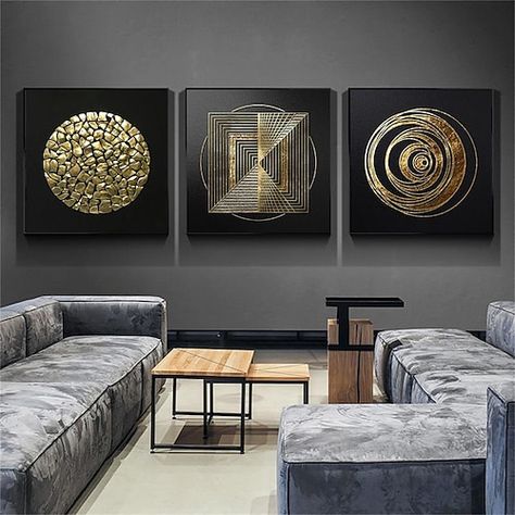 Luxury Wall Art, Modern Pictures, Inspire Me Home Decor, Garden Wall Art, Decoration Inspiration, Living Room Pictures, Gold Geometric, Wall Art Pictures, Rooms Home Decor