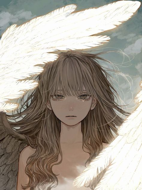 An Anime, Angel Wings, Anime Character, Angel, On Twitter, Twitter, Hair, Anime, White