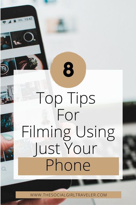 How To Create Video Content For Social Media, Phone Filming Hacks, How To Create Video Content, How To Take Good Videos On Iphone, How To Make Social Media Videos, Create Videos For Instagram, Filming For Social Media, Filming On Iphone, Social Media Equipment