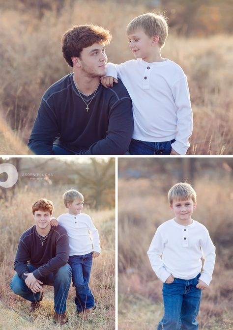 Older & Younger sib family poses - Arden Prucha Photography, ardenprucha.com Older Brother Younger Brother, Brothers Photo Poses, Older Brothers Photo Shoot Sibling Pics, Two Brothers Photography Poses, Brother Poses For Pictures, Brother Pictures Boys, Father And Son Photography Older, Brothers Photography Poses, Brother Photoshoot Boys