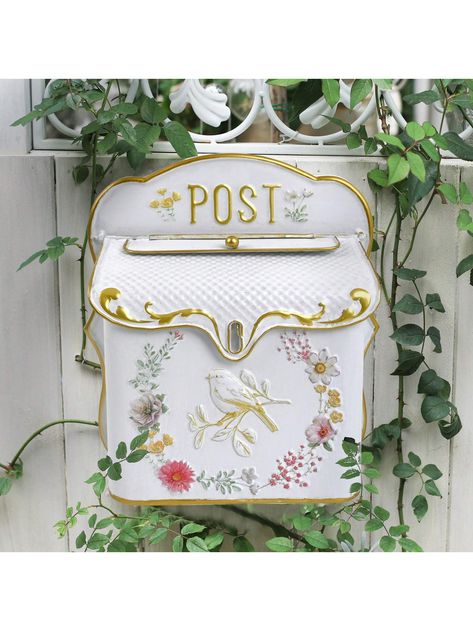 Wedding Card Box For Receiving Greeting Card Wedding Gate Decor White    Iron     Home Decor, size features are:Bust: ,Length: ,Sleeve Length: Wedding Gate Decor, Wedding Card Mailbox, Wagon For Wedding, 2026 Wedding, Wedding Gate, Vintage Mailbox, Metal Farmhouse, Mailbox Accessories, Money Box Wedding