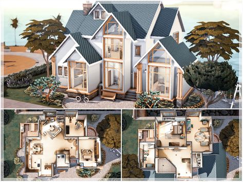 Sims 4 The Summer I Turned Pretty, Sims 4 Small 2 Story House, Sims 4 30x30 House Layout, Cute Sims 4 Houses No Cc, Sims 4 Big House Floor Plans, Sims No Cc House, 30 X 20 House Plans Sims 4, Sims 4 House Download Cc Base Game, Sims 4 House Aesthetic