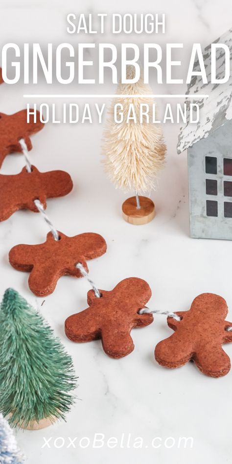 If you want to make something super-cute this Christmas, you can’t go wrong with this gorgeous salt dough gingerbread man garland. It combines the timeless appeal of Christmas garland hanging decorations with gingerbread men to make the perfect festive decoration, and it’s easy to put together as well. So, if you’re a gingerbread fan, don’t miss out on this. Gingerbread Man Garland, Gingerbread Garland, Gingerbread Man Crafts, Gingerbread Man Decorations, Gingerbread Christmas Tree, Gingerbread Diy, Diy Christmas Garland, Gingerbread Christmas Decor, Gingerbread Decorations