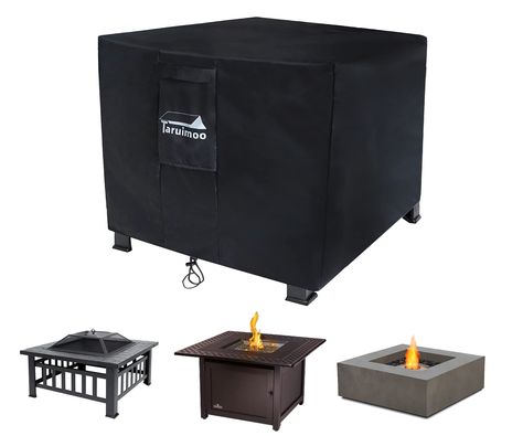 PRICES MAY VARY. Oxford 1.Universal Size：Our fire pit cover measures 36”L x 36”W x 20”H and fits most 32-36" square fire pit and Outdoor Fire Table. 2.Material Upgrade：Our fire pit cover is made of durable Oxford cloth material with a waterproof coating that is tear-resistant and scratch-resistant, while protecting the fire pit cover from sunlight, dust, leaves, hail, etc. 3.Design Upgrade：Vents on both sides remain open to prevent loosening caused by high winds, an adjustable drawstring at the Outdoor Fire Table, Square Fire Pit, Fire Pit Cover, Fire Table, Outdoor Heating, Firepit, Outdoor Fire, Outdoor Fire Pit, The Fire