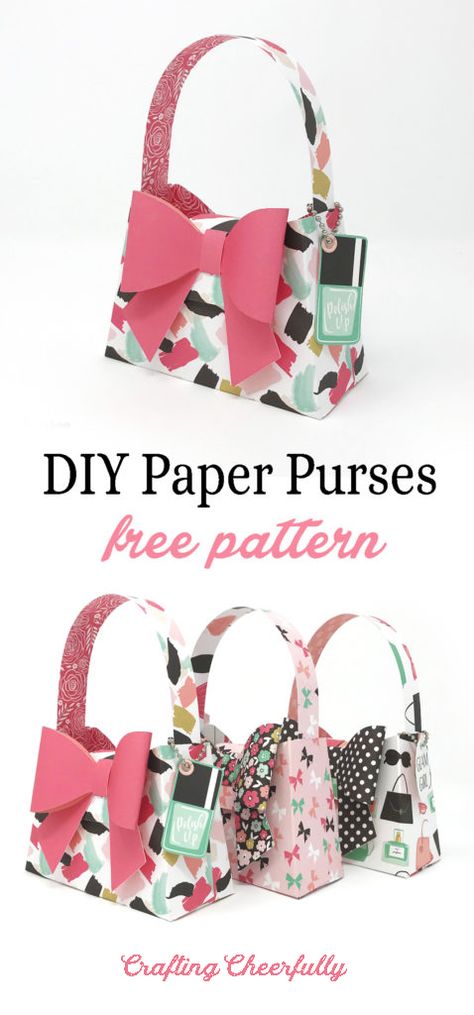 Diy Paper Purses, Paper Purses, Simpul Pita, Spa Gift Card, 3d Templates, Paper Purse, Gift Bags Diy, Purse Tutorial, Card Purse