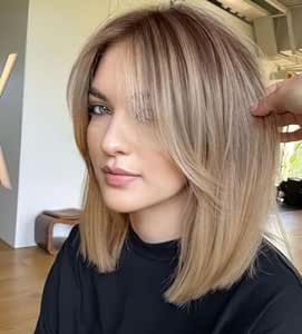 Lob Styling, Haircuts For Medium Length Hair, Gym Ideas, Short Straight Hair, Oval Faces, Brown To Blonde, Blonde Wig, Curtain Bangs, Hair Cut