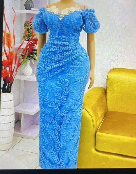 Asoebi Lace Styles For Wedding, Lace Gown Styles Nigerian, Latest Lace Styles, Asoebi Lace Styles, Lace Styles For Wedding, Nigerian Lace Dress, Casual Gowns, Nigerian Lace Styles Dress, Nigerian Lace Styles