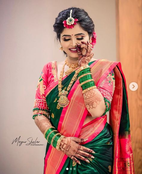 Marathi Engagement Look, Haldi Look For Bride, Dohale Jevan, Marriage Poses, Best Indian Wedding Dresses, Engagement Saree, Marathi Bride, Engagement Look, Wedding Dresses Men Indian