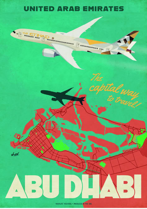 Meet the Artist: Clare Napper, the Creator of “Highlife Dubai” Vintage Poster Series - Arte & Lusso Posters High Quality, Vintage Airline Posters, Living In Dubai, Vintage Airlines, Expat Life, Poster Series, Vintage Air, Vintage Ephemera, Dubai Uae