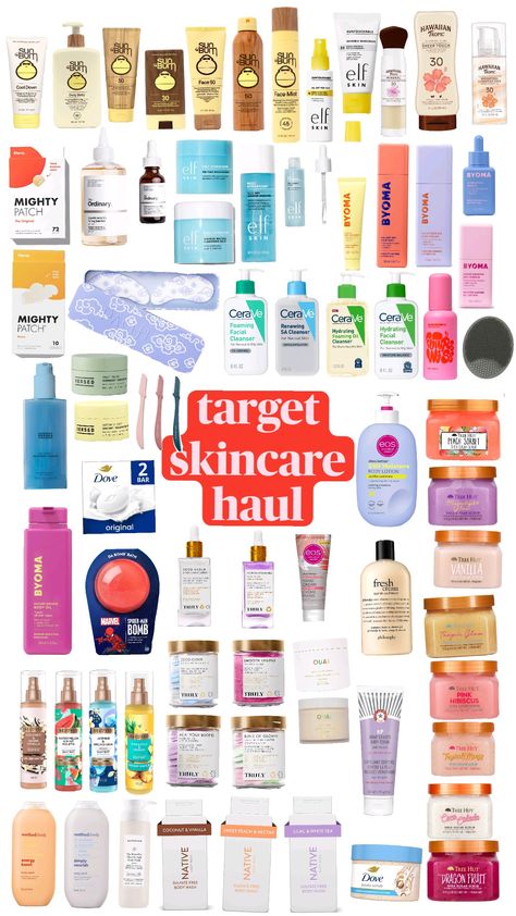 #skincare #bodycare #target #truely #treehut #versed #eos #sunbum #haiiwiantropics #mightypatch #cerace #byoma #pacifica #philosphy #spiderman #elf #the ordinary #beloved #byoma Target Finds Skin Care, Target Finds Beauty Products, Preppy Products, Skincare Items, Target Finds, Makeup Items, Find Beauty, Body Skin, Body Skin Care