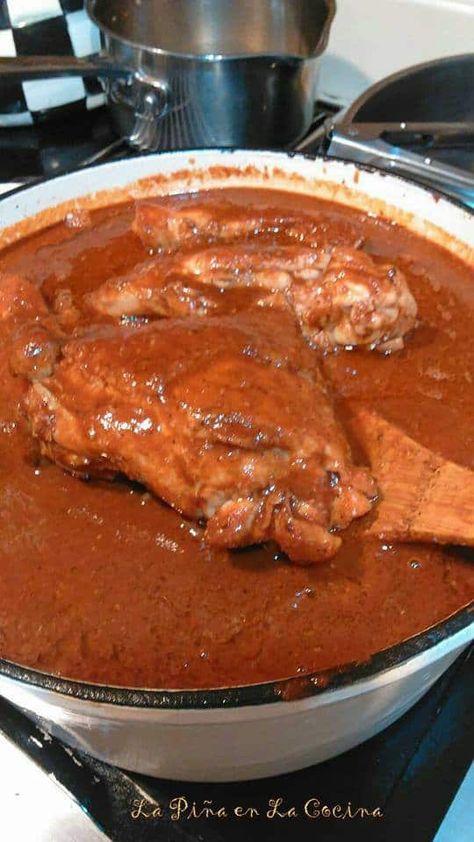 Chicken Mole-Easy Sauce Recipe! - La Piña en la Cocina Spicy Mole Recipe Mexican, International Sauces, Mole Recipe Mexican, Chicken Mole Recipe, Mole Recipe, Easy Sauce Recipe, Chicken Mole, Mole Sauce, Mexican Dish