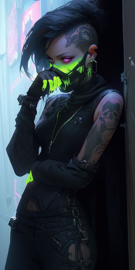 Female Cyberpunk Oc, Cyberpunk Cosplay Diy, Cyberpunk Aesthetic Character, Cyberpunk Character Concept Art, Cyberpunk Woman Character Art, Cyberpunk Character Art Female Neon, Cyberpunk Female Oc, Cyberpunk Girl Character Design, Futuristic Character Art