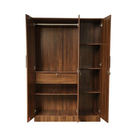 3 door wardrobe, 3 door almirah, 3 door wardrobe design, 3 door wardrobe online 3 Door Wardrobe Design, Almirah Designs Bedrooms, Latest Wardrobe Designs, Wooden Cupboard Design, Almirah Design, Wooden Almirah, Wardrobe With Mirror, Three Door Wardrobe, Wooden Wardrobe Design