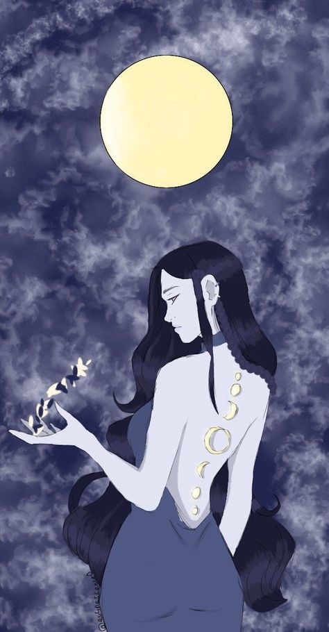 Nyx Goddess Drawing, Nyx Wallpaper Goddess, Night Goddess Art, Nyx Goddess Aesthetic Wallpaper, Nyx Illustration, Nyx Greek Goddess Art, Nyx Goddess Of Night Mythology, Nuit Goddess, Nyx Drawing