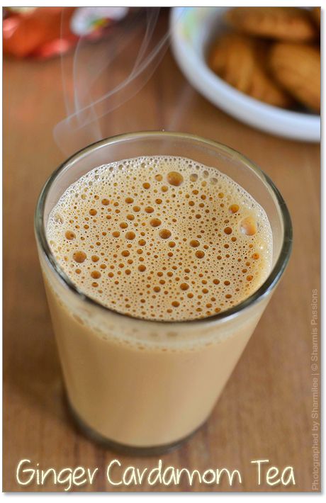 Ginger Cardamom Tea Recipe ~ 1 cup Fresh Milk, 1.5 tsp Tea  (heaped), 2 tsp Sugar (adjust according to your taste), 2 Cardamom,  1/2 inch piece Ginger Cardamom Tea Recipe, Cardamom Tea, Cardamom Recipe, Hot Tea Recipes, Ginger Tea Recipe, Tea Drink Recipes, Masala Tea, Ginger Recipes, Tea Recipe