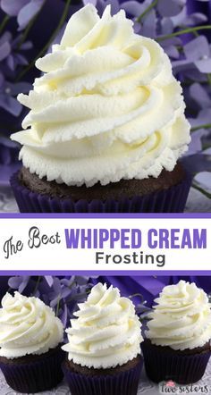 Best Whipped Cream Frosting, Best Whipped Cream, Cream Frosting Recipe, Whipped Cream Frosting Recipe, Bolo Chiffon, Whipped Cream Icing, Whipped Icing, Frosting Recipes Easy, Cream Icing