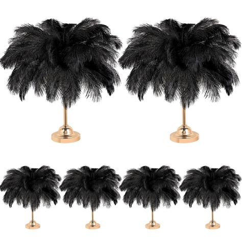 PRICES MAY VARY. Meet Using Needs: you will receive 80 pieces of ostrich feathers bulk in black color about 14-16 inches/ 35-40 cm, sufficient quantity and large size can meet your decorating and crafting needs in daily life Apply for: decorative feathers are nice for many occasions, such as themed weddings, table centerpieces, parties, cake tops, masquerade party decorations, family gatherings, festivals, photography, concerts, stages Natural Ostrich Feathers Adopted: feather trims are made of Gatsby Table Centerpieces, Black Gold White And Silver Party Decorations, Masquerade Seating Chart, Center Piece For Men’s Party, Masquerade Ball Decorations Centerpieces, Whiskey Theme Party Decor, Black Gold And White Party Decor, Black Tie Ball Decorations, Elegant 50th Birthday Party Decorations