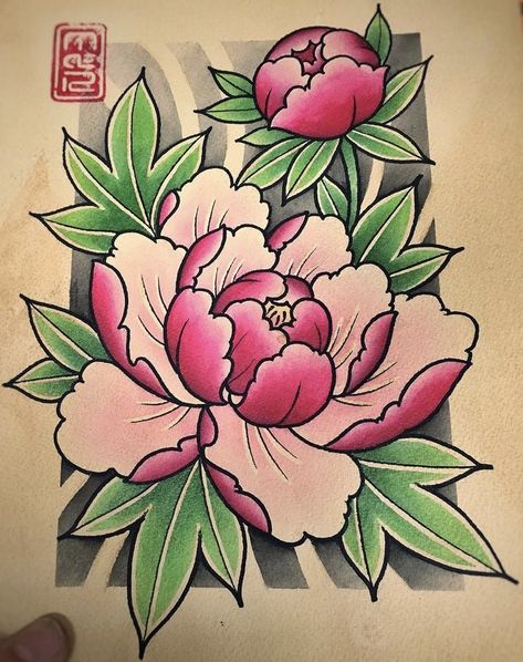 Japanese Peony Tattoo, Ako Kresliť, Japanese Flower Tattoo, Irezumi Tattoos, Traditional Japanese Tattoos, Peonies Tattoo, Japan Tattoo, Japanese Tattoo Designs, Japanese Tattoo Art