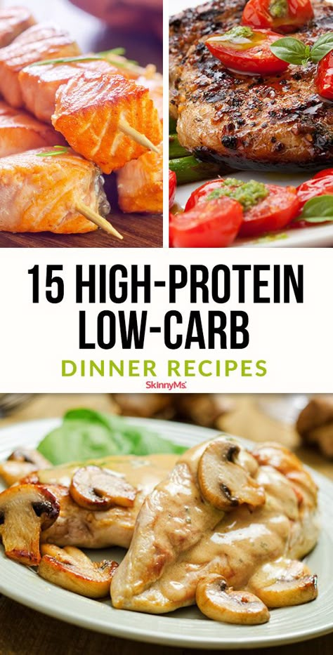 Effortlessly slim down with these high-protein, low-carb dinner recipes. These meals are packed with filling meats, veggies, and healthy fats, making them great options for anyone on a low-carb diet. High Protein Low Carb Dinner, Ketone Recipes, Protein Dinner, Healthy High Protein Meals, Low Carb Meal, Resep Diet, Diner Recipes, Healthy Low Carb Recipes, Low Carb Dinner Recipes