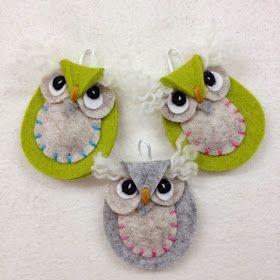 Felt Owl Pattern, Owl Decorations, Owl Sewing Patterns, Owl Sewing, Felt Owls, Felt Crafts Patterns, Scrap Fabric Crafts, Felt Owl, Sewing Crafts Tutorials