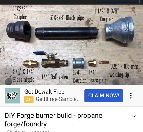 Diy Welding Tools, Build A Forge, Homemade Forge, Metal Foundry, Forge Burner, Diy Forge, Gas Forge, Propane Forge, Welded Metal Projects