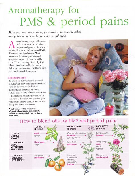 Aromatherapy for PMS and period pain Period Pains, Essential Oils For Pain, Essential Oil Remedy, Essential Oils Herbs, Aromatherapy Blends, Period Pain, Menstrual Cramps, Aromatherapy Oils, Essential Oil Uses