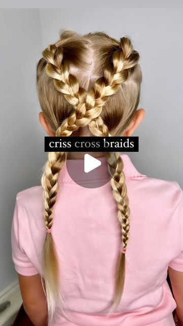 Crossed French Braids, Crossover Braids, Cross Over Braids, Criss Cross Hairstyle Rubber Bands, Crisscross Braids, Criss Cross Braids, Cross Braids, S Braids, New Braided Hairstyles