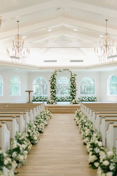 Wedding Ceremony Albums | Harborside Chapel Babba Rivera, Timeless Wedding Ceremony, Harborside Chapel, Ivory And Blush Wedding, Wedding Chapel Ideas, Simple Church Wedding, Ceremony Decorations Church, Wedding Church Aisle, Wedding Cermony