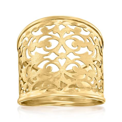 Italian 14kt Yellow Gold Filigree Ring Filigree Ring Gold, Fine Jewelery, Gold Filigree, Filigree Ring, Jewelry Rings, Ring Size, Fine Jewelry, Size 7, Yellow Gold