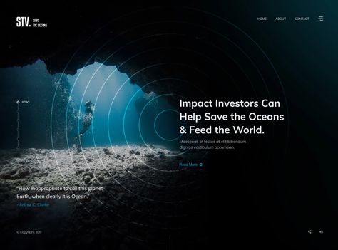 Marine Website Design, Ocean Presentation Design, Ocean Website Design, Water Website Design, Ocean Website, Water Website, Ocean Graphic Design, Website Banner Design, Save The Ocean