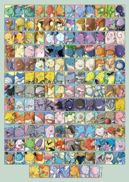 Pokemon original 150 Pokemon Gen 1, Pokemon 2000, Pokemon Cross Stitch Patterns, Pokemon Original, 150 Pokemon, Old Pokemon, Pokemon Cross Stitch, Pokemon Regions, First Pokemon