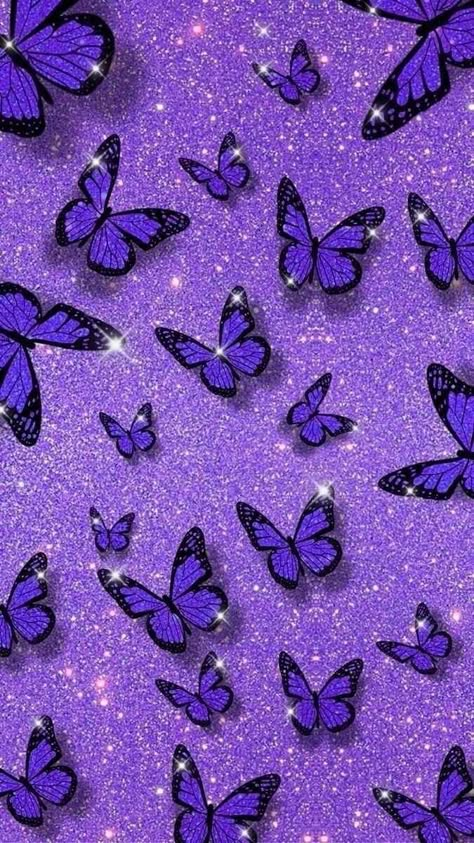 Purple Wallpaper Pixel, Bow Wallpaper Iphone, Sparkly Iphone Wallpaper, Purple Butterfly Wallpaper, Lilac Background, Glittery Wallpaper, Pretty Wallpapers Tumblr, Butterfly Wallpaper Backgrounds, Bow Wallpaper