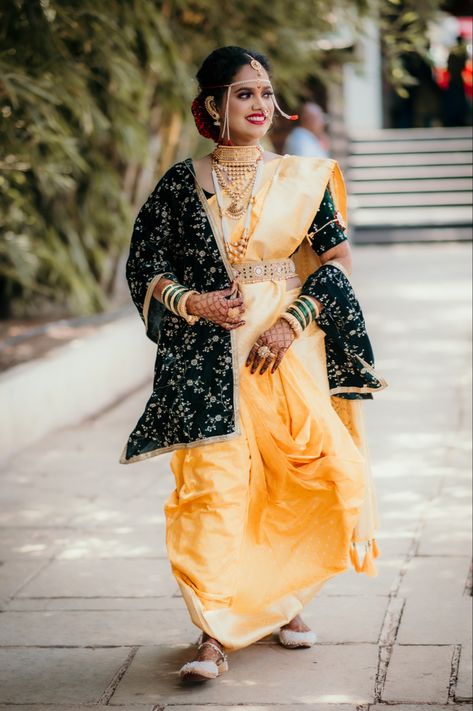 Maharashtrian Bride, Royal Look, Saree