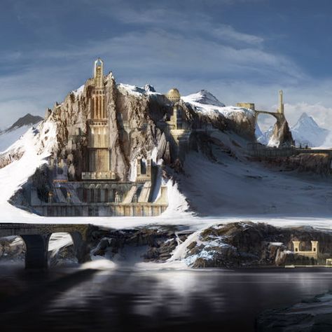 Silvernai - Mountain Fortress, Tomasz Namielski on ArtStation at https://www.artstation.com/artwork/Wm4av Dwarven City, Sci Fi Architecture, Sci Fi Landscape, Sci Fi City, Sci Fi Environment, Chateau France, Fantasy City, Fantasy Castle, Fantasy Setting