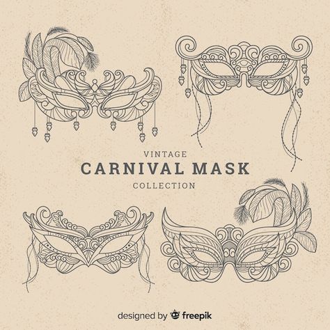 Masquerade Mask Drawing, Masquerade Mask Tattoo, Drawn Mask, Mask Template Printable, Masquerade Ball Party, Carnival Art, Venice Mask, Mask Collection, Mask Drawing