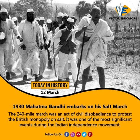 Dandi March, Life Of Mahatma Gandhi, Salt March, Sabarmati Ashram, Colonial India, India Independence, Civil Disobedience, Today In History, Mahatma Gandhi