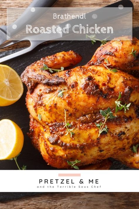 🍗🇩🇪 Pretzel & Me's German Roasted Chicken 🇩🇪🍗 ✨ Feast on our mouthwatering, succulent German roasted chicken! 🍴 🔥 Juicy chicken marinated in herbs & spices, roasted to golden perfection 🌿🔥🍖 🕒 1 hr 40 min prep & cook | 🍽️ 4 servings | 🥄 Easy & delicious! 📸 Irresistible photos & step-by-step guide #PretzelAndMe #RoastedChicken #GermanRecipe #ComfortFood #HerbMarinated #CrispySkin #FamilyFavorite German Roast Chicken, German Roasted Chicken, German Chicken Recipes, German Chicken, Comfort Meals, Oktoberfest Food, Whole Chicken Recipes, Dream Food, Whole Roasted Chicken