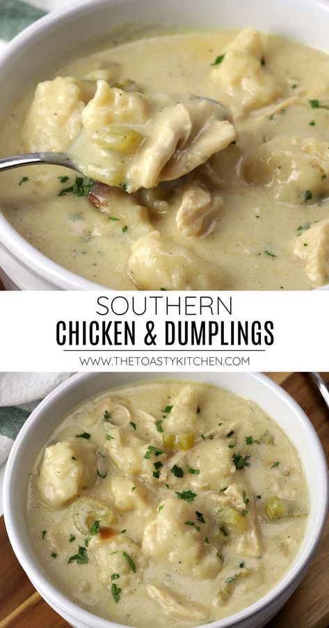 Chicken And Strip Dumplings, Chicken And Noodle Dumplings, Grandma's Southern Chicken And Dumplings, Martha Stewart Chicken And Dumplings, Chicken Soup With Dumplings Easy, Chicken Mushroom Dumplings, Dumplings For Soup Recipe, Best Homemade Chicken And Dumplings Recipe, Chicken And Dumplings Noodles