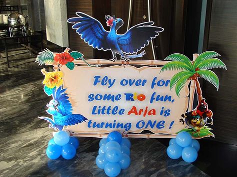 Rio Bday Party, Rio First Birthday Party, Rio Movie Themed Birthday Party, Rio Movie Party, Rio Birthday Party Decorations, Rio Themed Birthday Party Decoration, Rio Birthday Party Ideas, Rio Themed Birthday Party, Rio Birthday Party