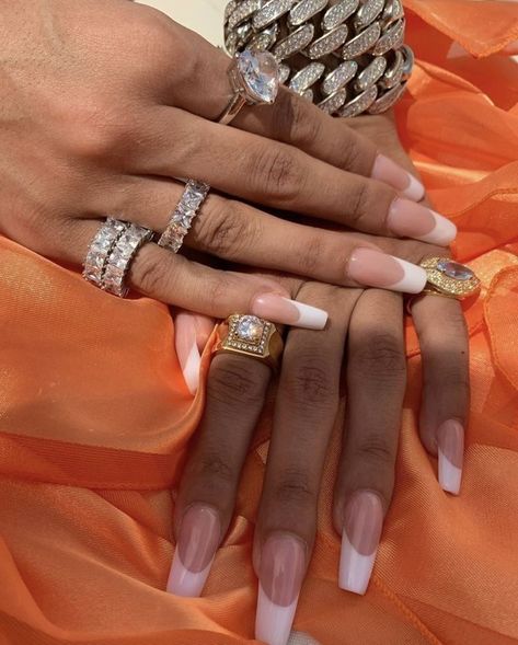 Stile Kylie Jenner, Expensive Jewelry Luxury, Tip Nails, Nail Jewelry, Acrylic Nails Coffin, Stacked Jewelry, Fire Nails, Pretty Acrylic Nails, French Tip Nails