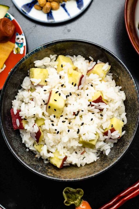 Potato Rice Recipes, Rice Recipes Healthy, Asian Sides, Recipes With Rice, Veg Crispy, Okonomi Kitchen, Sweet Potato Rice, Dinner Party Dishes, 2023 Recipes