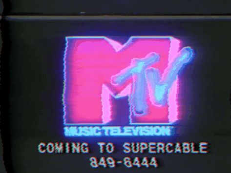 Mtv Logo Animation, Mtv Aesthetic 2000s, 80s Nostalgia Aesthetic, 90s Mtv Aesthetic, 80s Gifs, Mtv Aesthetic, 80s Animation, 2000s Posters, 2000s Shows