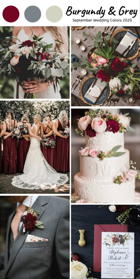 September Wedding Colors, Burgundy Wedding Colors, Fall Wedding Color Schemes, Wedding Color Scheme, Wedding Color Combos, 8 September, Tafel Decor, Wedding Theme Colors, Future Wedding Plans