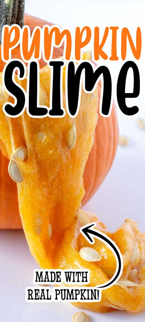 Fall Slime, Pumpkin Slime, Halloween Lesson Plans, Pumpkin Guts, Borax Slime, Halloween Lesson, Easy Slime Recipe, Halloween Kindergarten, Pumpkin Activities