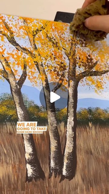 Emily Seilhamer on Instagram: "[clip] Painting fall leaves with a sponge 🎨🍂 #easypainting #tutorial #paintingtips #tipsandtricks #beginnerfriendly" How To Paint Fall Leaves, Sponge Art Painting, Paint Fall Leaves, Painting Fall Leaves, Fall Leaves Painting, Watercolor Lettering, Painting Tips, Fall Leaves, Easy Paintings