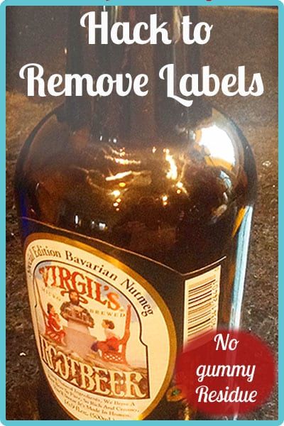 Remove Jar Labels, Remove Wine Bottle Labels, Get Stickers Off, Remove Sticky Labels, Liquor Bottle Labels, How To Remove Glue, Sticky Labels, Diy Labels, Sticker Removal