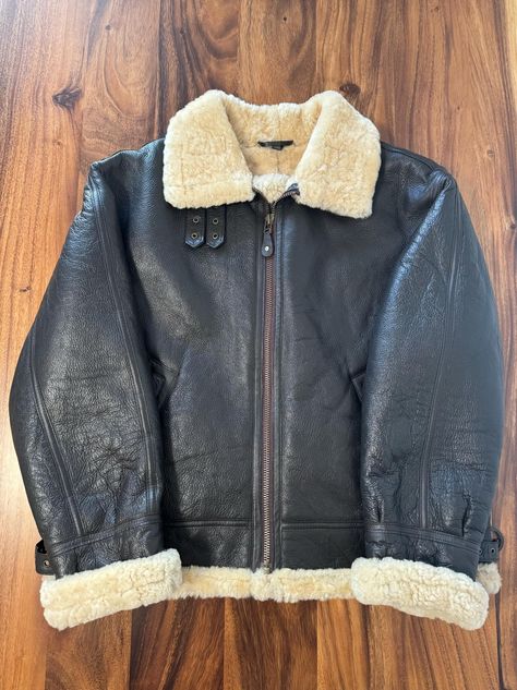 Cabelas - Vintage Leather Sherpa Jacket, XL Excellent Condition Wool Sherpa Lined Brown Leather Sherpa Jacket, Sherpa Coat, Sherpa Jacket, Shearling Coat, Sherpa Lined, Vintage Leather, Halloween Shopping, Art Collection, Bathing Beauties